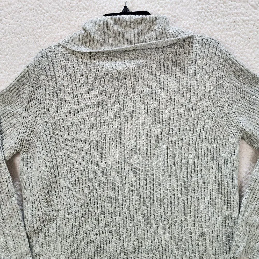 LUSH Knit Sweater Dress Women's XS Light Gray Heather Cowl Neck Long Sleeve + - Picture 10 of 11